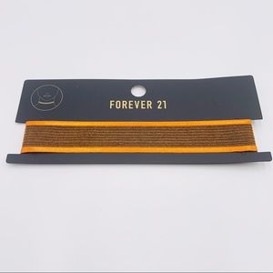 NWT Forever 21 Neon Orange Sparkle Glitter Choker